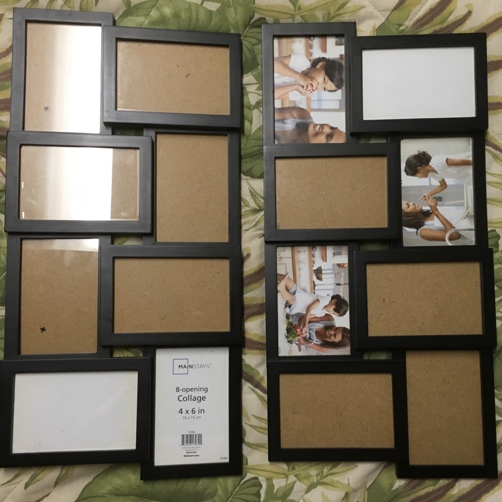 Set of 2 4x6 photo picture frame collage